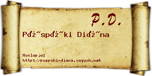 Püspöki Diána névjegykártya