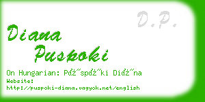 diana puspoki business card